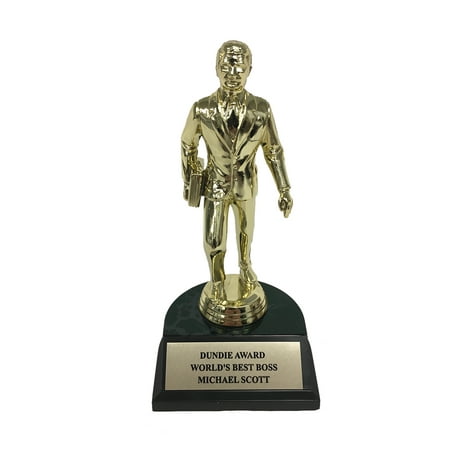 Michael Scott World's Best Boss Dundie Award Trophy Office Gift Dunder (Best Girlfriend Award Trophy)