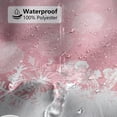 thumbnail image 3 of Pink Christmas Shower Curtain Winter Wonderland Shower Curtain for Bathroom Winter Snowflake Xmas Ball Home Bathtubs Bathroom Decor Festival Holiday Decorative Fabric Bath Curtain 72x72 in, 3 of 6
