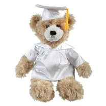 Plushland Beige Brandon Custom Plush Stuffed Animal Teddy Bear Toys for Graduation Day, Personalized Text, Name or School Logo on Gown, Best for Any Grad School Kids 12 Inch