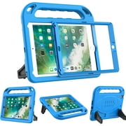 AVAWO Kids Case for iPad 9.7 2018/2017 & iPad Air 2 - [Built-in Screen Protector][Light Weight Handle] Shockproof Stand Case for iPad 9.7 inch 2018(6th Generation) / 2017(5th Gen) - Blue