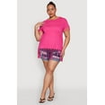 thumbnail image 3 of Womens Plus Size Fringe Trim Tee, 3 of 5