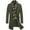 2-army Green, variant on Mens Coat Men's Overcoat Trench Coat Wool-Blend Classic Pea Coat With Removable Scarf
