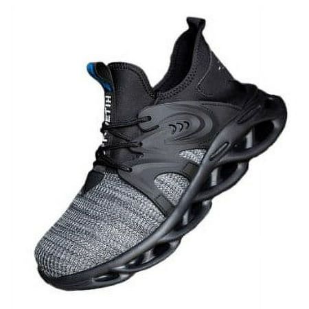 Steel Toe Shoes Men Work Safety Breathable Lightweight Lace Up Sneakers Foot Support Comfortable Boots