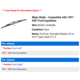 thumbnail image 2 of Wiper Blade - Compatible with 1997 - 2007 Ford Expedition 1998 1999 2000 2001 2002 2003 2004 2005 2006, 2 of 2