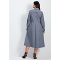 thumbnail image 2 of Avenue Women's Plus Size Bethany Poplin Tie Front Shirtdress, 2 of 2