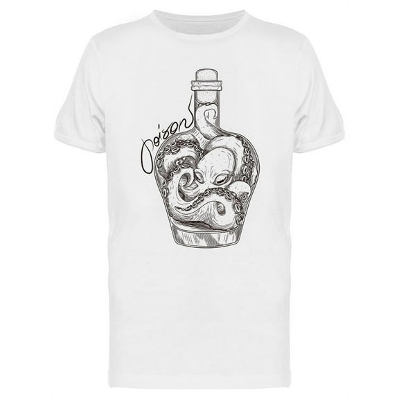 Octopus Trapped In A Bottle T-Shirt Men -Image by Shutterstock, Male x-Large