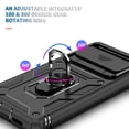 thumbnail image 4 of for Google Pixel 7A 3-in-1 Phone Case with Slide Camera Cover, Build in 360° Rotating Ring Kickstand, Military Grade Protective Shockproof Heavy Duty Anti-fall Phone Case for Google Pixel 7A,D, 4 of 11