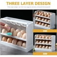 thumbnail image 5 of EXHUMKY Refrigerator Egg Rack Large Capacity White Ps Kitchen Organizer, 5 of 8