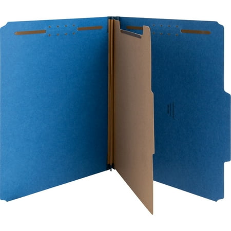 UPC: 0035255172028 | Nature Saver  NATSP17202  1-Divider Recycled Classification Folders  10 / Box  Blue