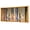 Oak, variant on Large Mini 18" Bat Baseball Display Case Cabinet