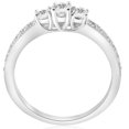 thumbnail image 3 of Pompeii 1/2ct 3 Stone Diamond Ring 14K White Gold (G/H,I1), 3 of 4