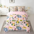 thumbnail image 2 of Manfei Jungle Leopard 7-Piece Twin Bedding Set,Zoo Animal,Elephant,Breathable Reversible, 2 of 8