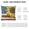 thumbnail image 6 of JRXY Sunflower Patriotic Lumbar Decorative Throw Pillow Cover, America USA Stars Stripes Spring Summer Rectangle Cushion Case Decor, American Fall Autumn Farmhouse Home Decoration,2 Pcs White, 6 of 6