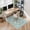 Tea Green, variant on Blush Pink Boho Floral Desk Chair Mat for Hardwood Floor, Low Pile Floor Protector 36"x48"