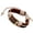 Brown, variant on Punk Unisex Braided Rope Faux Leather Handmade Bracelet Bangle Jewelry Gift