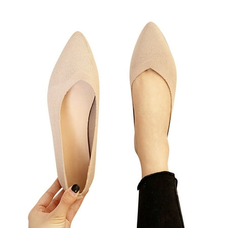 

Women Classic Pointy Toe Ballet Flat Shoes Single Shoes Casual Shallow Mouth Flat Shoes for Spring New