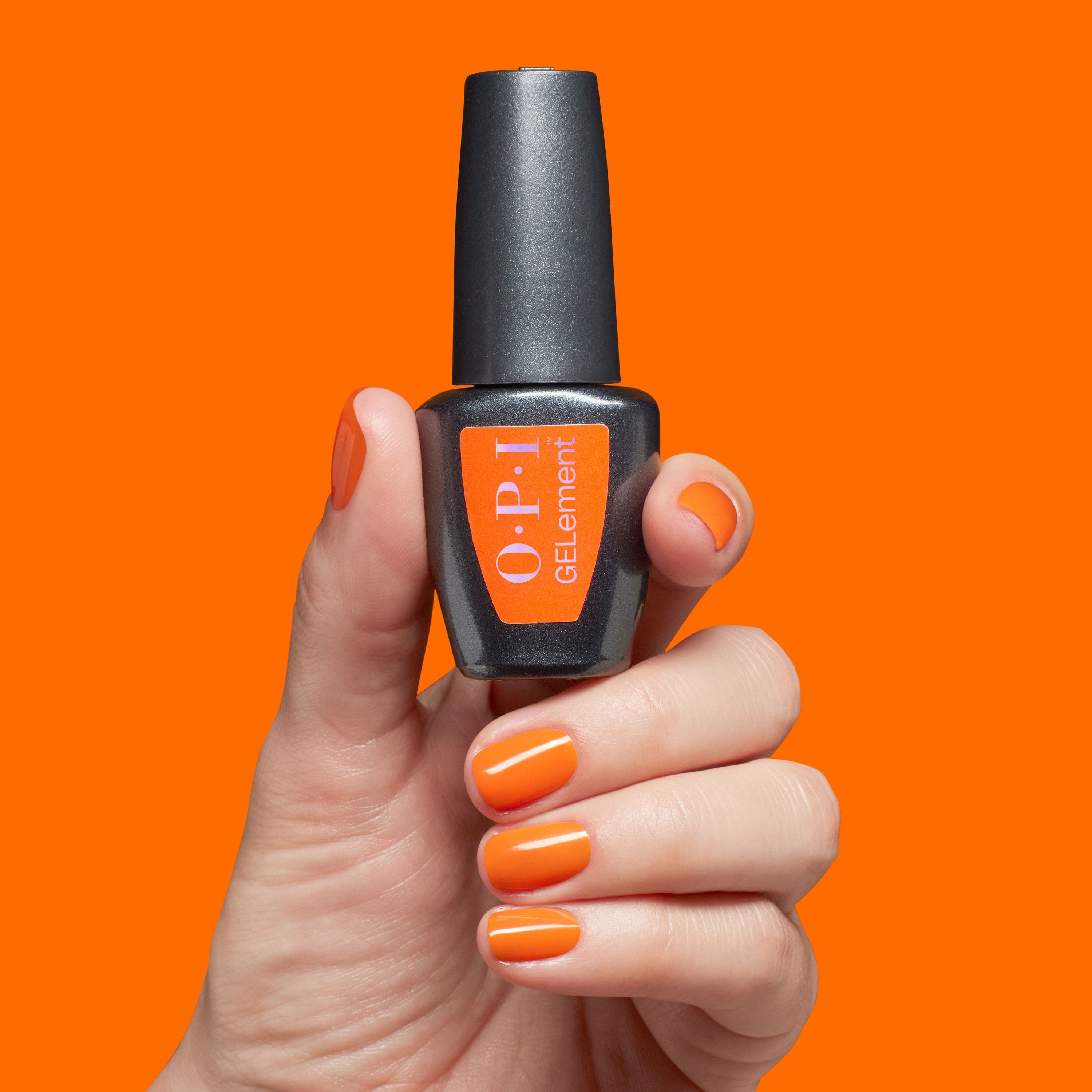 OPI GELement Collection, Peel Good Factor, 9 mL, Orange Gel Nail Polish, 0.3 Fl. Oz.