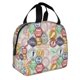 thumbnail image 2 of Fotbe Travel Stamp Bolsa Térmica con Estampado y Forro de Aluminio Grueso Bolsa de Almuerzo con Bolsillo Frontal para Hombres y Mujeres, Ideal para Trabajo, Escuela, 2 of 8