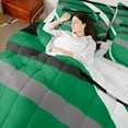 thumbnail image 4 of Castle Fairy Geometric Lines 7-Piece Bedding Comforter Set,Mid Century King Bedding Sets,Vintage Aesthetic Ultra Soft Bed Sheets,Microfiber Boys Bedroom Decor,Reversible, 4 of 8