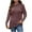 Wine, variant on Women Turtleneck Shirts Plus Size Fashion Contrast Long Sleeve Loose Comfy T-Shirt Base Shirt Pullover Sweatshirt Wine XL