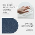 thumbnail image 2 of Aoodor High-Back Outdoor Dining Chair Cushion Set, Fade-Resistant Polyester Fabric, Water-Repellent TPU Coating, 37x20x2.8 Inches (Set of 4), 2 of 8