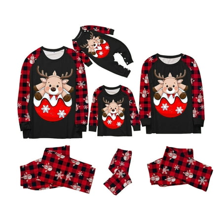 

Dad Mom Baby Kid Family Matching Christmas Pajamas Sleepwear Homewear Set