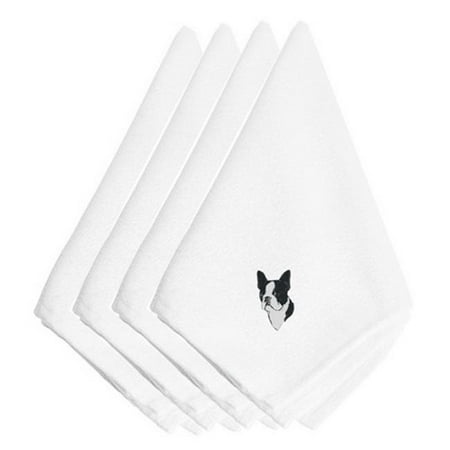 

Boston Terrier Embroidered Napkins Set of 4