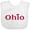 AA-White, variant on Inktastic Ohio in Red Text with Heart Boys or Girls Baby Bib