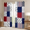 thumbnail image 2 of Feelyou Eat Sleep Football Curtains Pack of 2 (52x84 Each), Plaid Stripes Window Curtains, 2 of 6