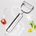thumbnail image 3 of stanreset Stainless Steel Reusable Washable Hand Held Hanging Hole Vegetable Zester Indoor Kitchen Culinary Slicing Tool, 3 of 8