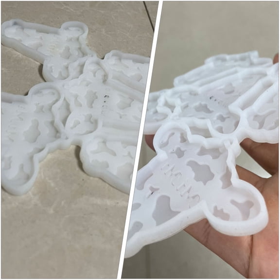 FRCOLOR Cattle Cute Cow Keychain Fine Workmanship Keychain Mold 15.2X13.6CM White