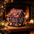 thumbnail image 6 of ZLKMQM Halloween 3D Candy House Diamond Painting Kit - DIY Gingerbread Cottage w/ Bats, Lollipops & Gifts, Wooden Rhinestone Tabletop Decor, 6 of 6