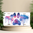 thumbnail image 4 of 1 Pcs 2D Flat License Plate Covers & Frames, Cosmic Paw Print For Decorative Front, Waterproof For Decoration Aluminum License Plate Covers & Frames Cover For Men Women, 12" X 6", 4 of 6