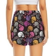 thumbnail image 2 of Lsque Halloween Skeleton Printed Women's Running Shorts with Liner Pockets,Elastic Quick Dry Workout Athletic Gym Yoga Shorts,Womens High Waist Shorts-X-Large, 2 of 9