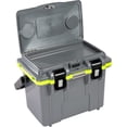 thumbnail image 5 of Pelican Elite 14 Qt  Hard-Sided Cooler with Removable Tray Bottle Opener, Dark Gray with Evergreen, 5 of 9