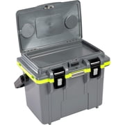 Pelican Elite 14 Qt Hard-Sided Cooler with Removable Tray Bottle Opener, Dark Gray with Evergreen