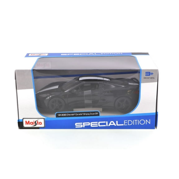 2020 Chevy Corvette Stingray Z51 Coupe, Black - Maisto 31527BK - 1/24 scale Diecast Model Toy Car