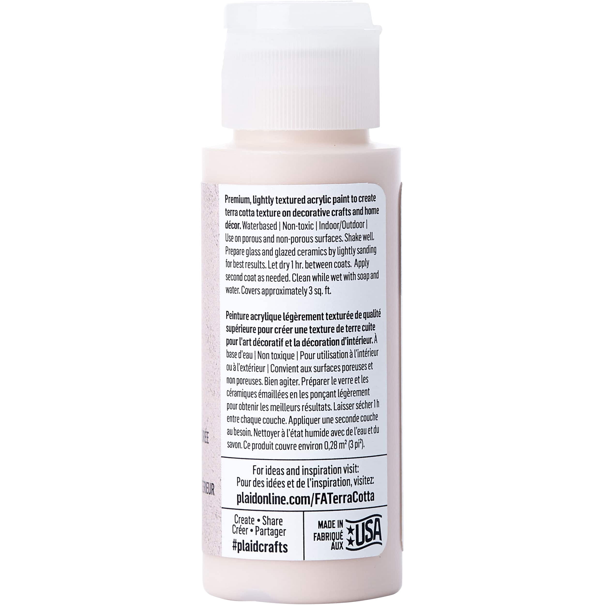 FolkArt Terra Cotta Lightly Textured Acrylic Paint, 12 Pack