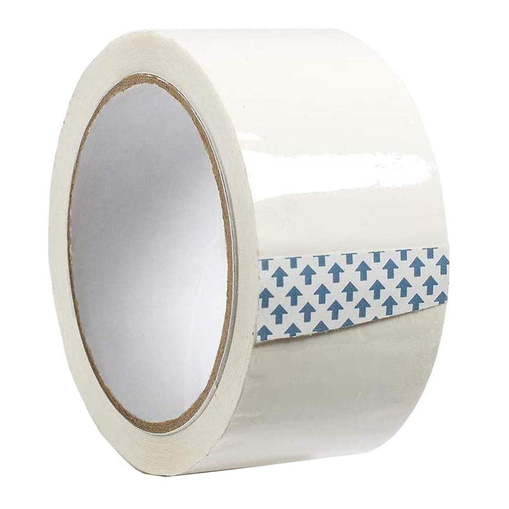 AMZ Supply White Carton Sealing Tape 2" x 55 Yards Thickness 2 Mil
