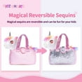 thumbnail image 6 of Nice Choice Unicorn Plush Reversible Sequin Pet Carrier Handbag,Sparkle Soft Stuffed Animal Carrier Toy Purse for Little Girls(Pink Unicorn), 6 of 7