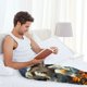 thumbnail image 5 of Balery Sunflower Field Spotted Dog Pantalones de pijama para hombre, pijama ultraligero, pantalón de descanso-3X-Large, 5 of 6