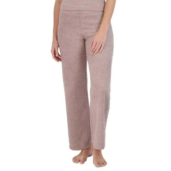 Steve Madden Women's Wide-Leg Chenille Sleep Pants Rose Beige Size XL