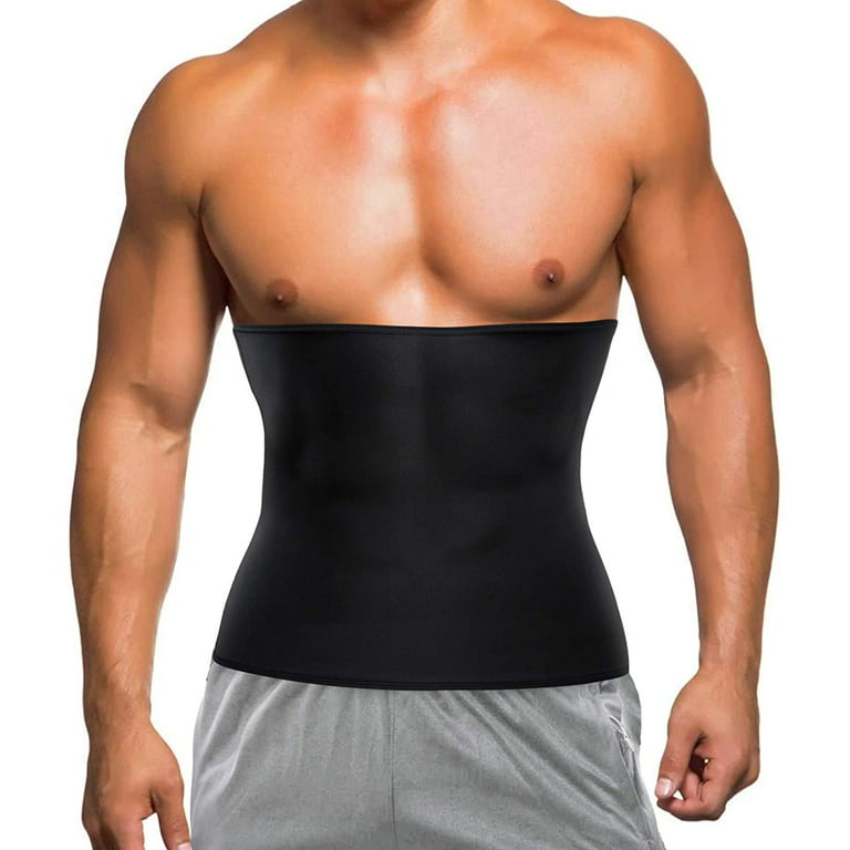 VASLANDA Waist Trimmer for Men Weight Loss,Stomach Trainer Sweat Workout  Shaper,Neoprene-Free Slimming Sauna Belt 