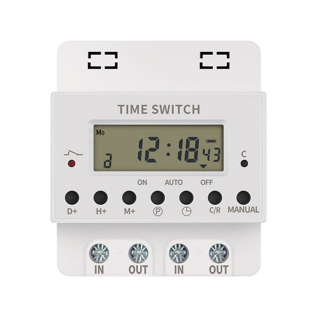220V Digital Timer Switch Electronic Hour Weekly Programmable Time Controller