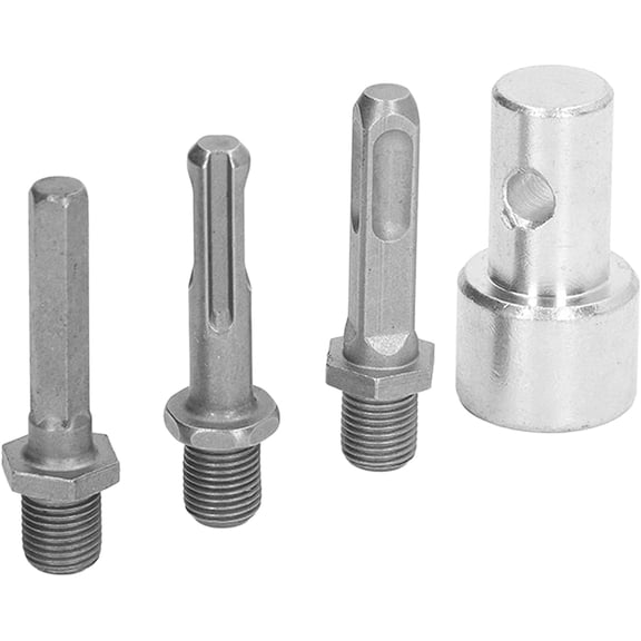 ABPETE Auger Adapter, 1 to 3 Ice Auger Drill Adapter Drill Bit, Carbon Steel Round Chuck 2 Pits 2 Slots Garden Auger Drill Connector Garden Tools,Drill Bit Adapter