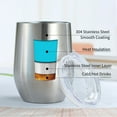 thumbnail image 4 of Labymos 12oz Thermal Cup with Lid Travel Mug Insulated Coffee Cup Reusable Flask Coffee Cup Beer Mug Stainless Steel Drinking Cup for Home Office School Works Camping Cycling, 4 of 8