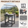 thumbnail image 7 of LOYALICE HDPE Indoor & Outdoor Side Table – Weatherproof, Multi-Use End Table with Curved Edge for Patio, Bedroom & Living Room, Gray, 7 of 7