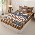 thumbnail image 2 of Erosebridal Rustic Adventure Zipper Twin Comforter Sets with Fitted Sheet and 2 Pillowcases,Mountain Arrow Wood Zipper Bedding Set For Boys,Light Gray Reversible,4-Piece, 2 of 7