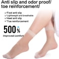 thumbnail image 6 of 10 Pairs Womens Anti Snags Crystal Sheer Socks Mesh Ventilation Elastic Casual Footwear Invisible Super Thin Ankle Socks, 6 of 8