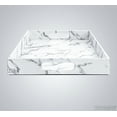 thumbnail image 5 of Home Redefined Decorative Serving Tray Rectangle Faux Leather Marble with Handles 17.5x12", 5 of 7